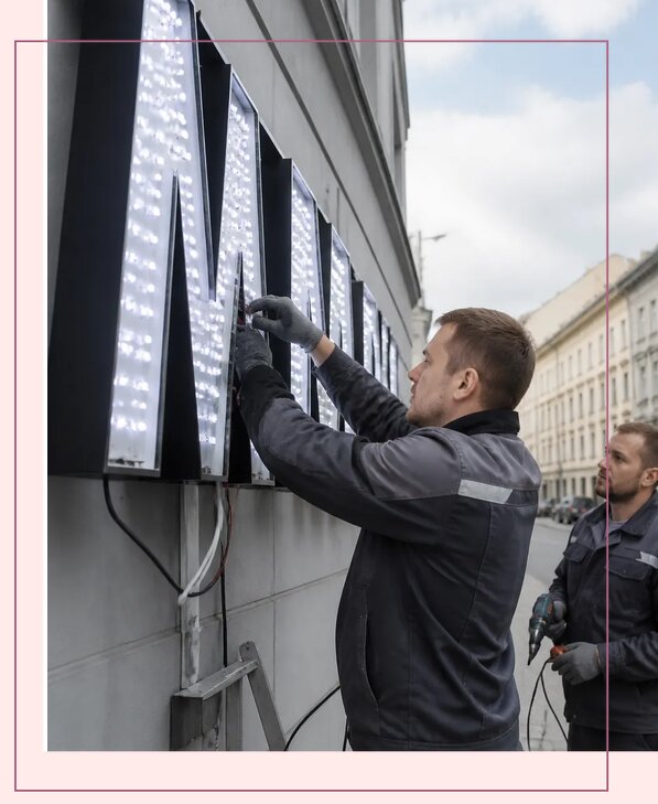 Изготовление и монтаж светодиодных LED вывесок в Лениногорске