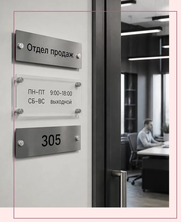 Офисные таблички на дверь в Лениногорске по цене от 5057 р. | Аванза-Лнр